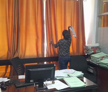 Shramdaan by staff members to clean their Offices